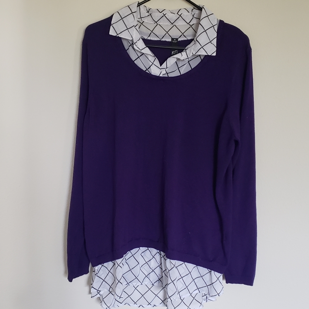 Purple work shirt